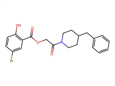 [2-(4-Benzylpiperidin-1-yl)-2-oxoethyl] 5-bromo-2-hydroxybenzoate structure