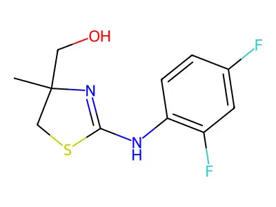 {2-[(2,4-Difluorophenyl)imino]-4-methyl-1,3-thiazolidin-4-yl}methanol structure