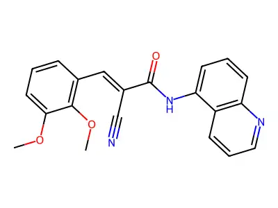2-cyano-3-(2,3-dimethoxyphenyl)-N-(quinolin-5-yl)prop-2-enamide structure