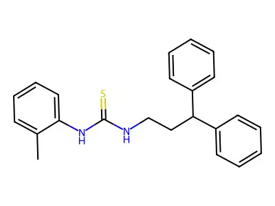1-(3,3-Diphenylpropyl)-3-(2-methylphenyl)thiourea structure