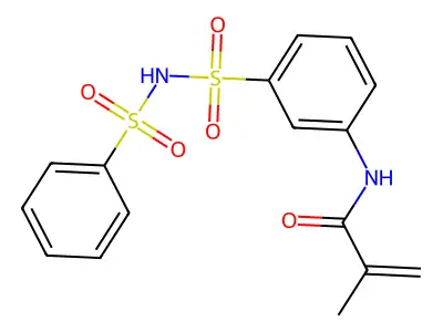 N-(3-(((Phenylsulphonyl)amino)sulphonyl)phenyl)methacrylamide structure