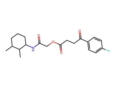 [2-[(2,3-Dimethylcyclohexyl)amino]-2-oxoethyl] 4-(4-fluorophenyl)-4-oxobutanoate structure