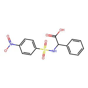 2-[(4-硝基苯基)磺酰氨基]-2-苯基乙酸 structure