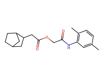 [2-(2,5-Dimethylanilino)-2-oxoethyl] 2-(2-bicyclo[2.2.1]heptanyl)acetate structure