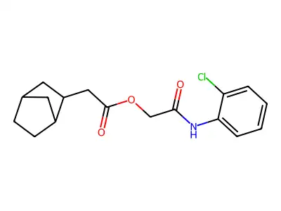 [2-(2-Chloroanilino)-2-oxoethyl] 2-(2-bicyclo[2.2.1]heptanyl)acetate structure