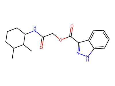 [2-[(2,3-dimethylcyclohexyl)amino]-2-oxoethyl] 1H-indazole-3-carboxylate structure