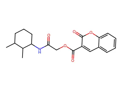 [2-[(2,3-Dimethylcyclohexyl)amino]-2-oxoethyl] 2-oxochromene-3-carboxylate structure