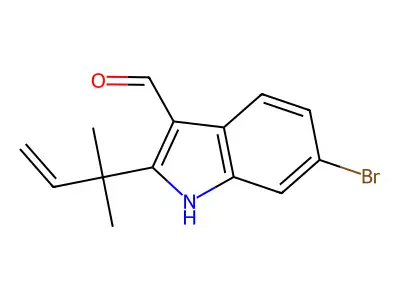 6-Bromo-2-(1,1-dimethyl-2-propenyl)-1h-indole-3-carbaldehyde structure