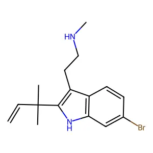 6-Bromo-2-(1,1-dimethyl-2-propen-1-yl)-N-methyl-1H-indole-3-ethanamine structure