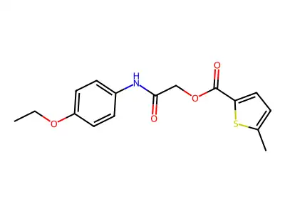 [2-(4-Ethoxyanilino)-2-oxoethyl] 5-methylthiophene-2-carboxylate structure