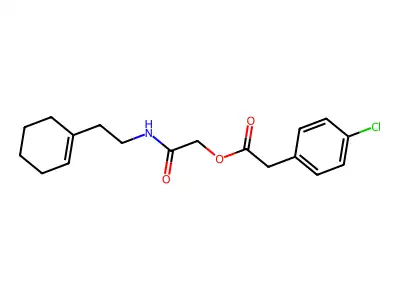 [2-[2-(Cyclohexen-1-yl)ethylamino]-2-oxoethyl] 2-(4-chlorophenyl)acetate structure