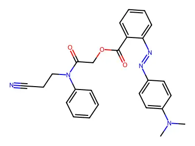 Benzoic acid, 2-[2-[4-(dimethylamino)phenyl]diazenyl]-, 2-[(2-cyanoethyl)phenylamino]-2-oxoethyl ester structure