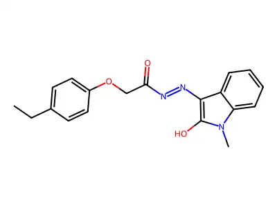 3-(2-(4-Ethylphenoxy)acetylhydrazidyl)-1-methyl-2-oxoindoline structure