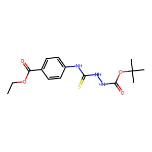 Ethyl 4-[({[(tert-butoxy)carbonylamino]amino}thioxomethyl)amino]benzoate structure