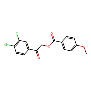 2-(3,4-Dichlorophenyl)-2-oxoethyl 4-methoxybenzoate structure