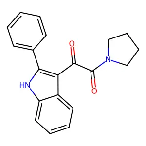 1-(2-phenyl-1H-indol-3-yl)-2-(1-pyrrolidinyl)-1,2-ethanedione structure