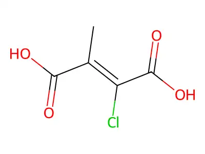 2-Chloro-3-methyl-2-butenedioic acid structure