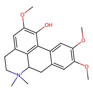 4H-Dibenzo(de,g)quinolinium, 5,6,6a,7-tetrahydro-1-hydroxy-2,9,10-trimethoxy-6,6-dimethyl-, (S)- structure