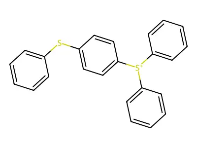 Diphenyl[4-(phenylsulfanyl)phenyl]sulfanium structure