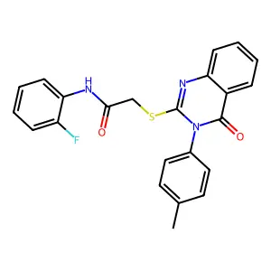 N-(2-fluorophenyl)-2-{[3-(4-methylphenyl)-4-oxo-3,4-dihydroquinazolin-2-yl]sulfanyl}acetamide structure