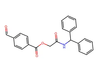 [2-(Benzhydrylamino)-2-oxoethyl] 4-formylbenzoate structure