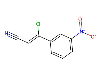 3-Chloro-3-(3-nitrophenyl)prop-2-enenitrile structure