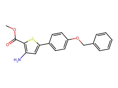 Methyl 3-amino-5-(4-(benzyloxy)phenyl)thiophene-2-carboxylate structure