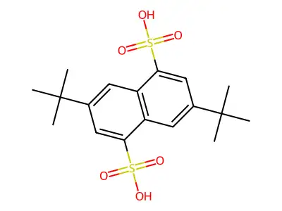 3,7-Di-tert-butylnaphthalene-1,5-disulphonic acid structure