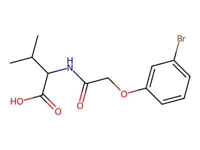 2-(2-(3-Bromophenoxy)acetamido)-3-methylbutanoic acid structure