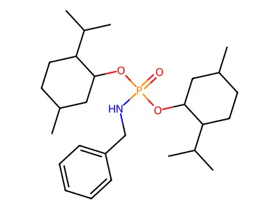 N-bis[(5-methyl-2-propan-2-ylcyclohexyl)oxy]phosphoryl-1-phenylmethanamine structure