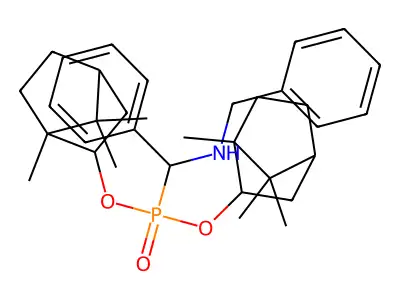 (-)-dibornyl benzylaminobenzylphosphonate structure