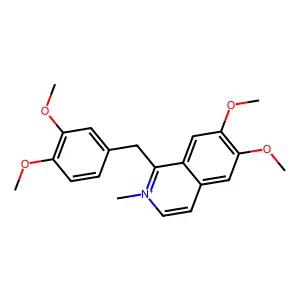 1-[(3,4-Dimethoxyphenyl)methyl]-6,7-dimethoxy-2-methylisoquinolin-2-ium structure