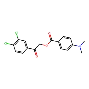 2-(3,4-Dichlorophenyl)-2-oxoethyl 4-(dimethylamino)benzoate structure