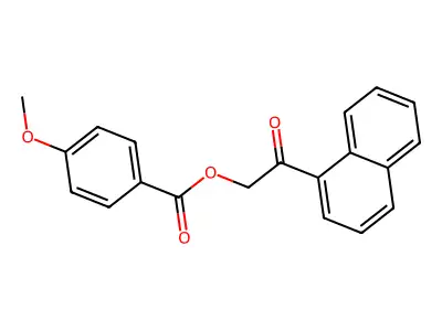 2-(1-Naphthyl)-2-oxoethyl 4-methoxybenzoate structure