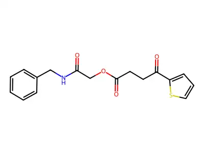 [2-(Benzylamino)-2-oxoethyl] 4-oxo-4-thiophen-2-ylbutanoate structure