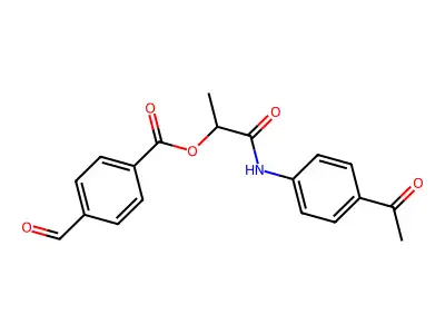 [1-(4-Acetylanilino)-1-oxopropan-2-yl] 4-formylbenzoate structure