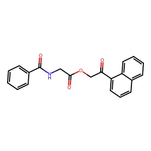 2-(1-Naphthyl)-2-oxoethyl (benzoylamino)acetate structure