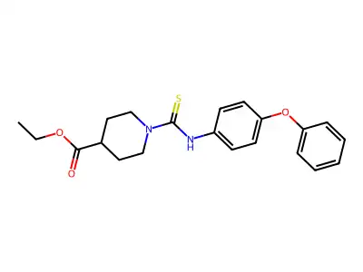 Ethyl 1-[(4-phenoxyphenyl)carbamothioyl]piperidine-4-carboxylate structure