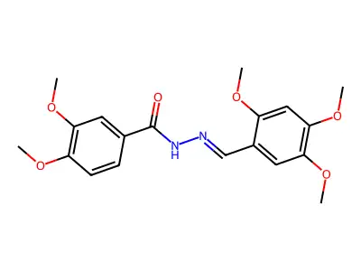 3,4-dimethoxy-N-[(2,4,5-trimethoxyphenyl)methylideneamino]benzamide structure