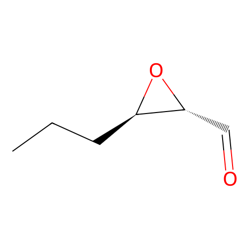 trans-2,3-Epoxyhexanal structure