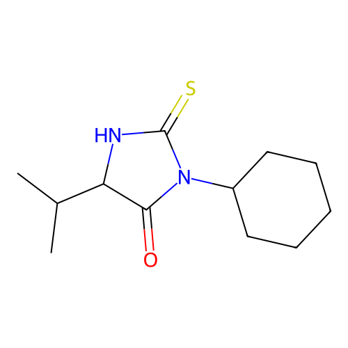 3-Cyclohexyl-5-isopropyl-2-thioxo-imidazolidin-4-one structure