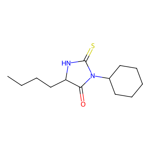 5-Butyl-3-cyclohexyl-2-thioxoimidazolidin-4-one structure