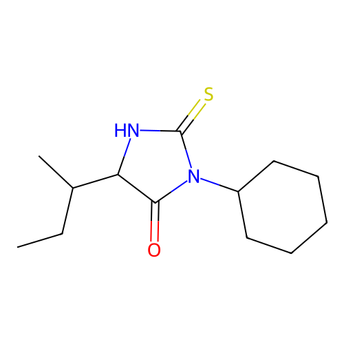 5-Sec-butyl-3-cyclohexyl-2-thioxoimidazolidin-4-one structure