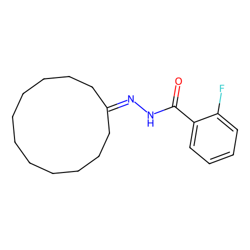 N'-cyclododecylidene-2-fluorobenzohydrazide structure