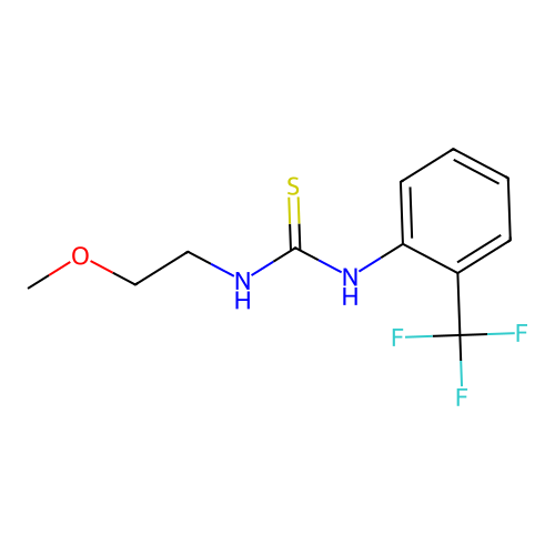 3-(2-Methoxyethyl)-1-[2-(trifluoromethyl)phenyl]thiourea structure