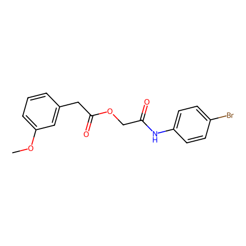 2-[(4-Bromophenyl)amino]-2-oxoethyl (3-methoxyphenyl)acetate structure