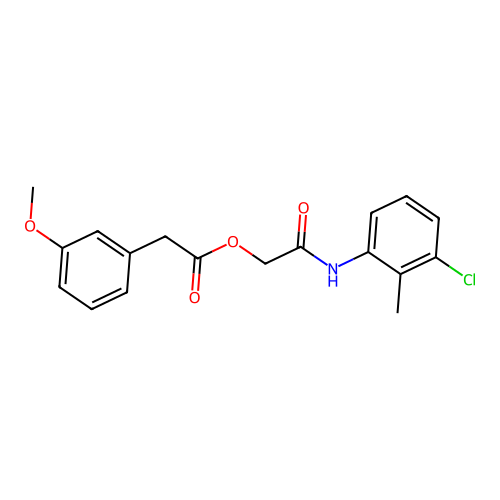 2-[(3-Chloro-2-methylphenyl)amino]-2-oxoethyl (3-methoxyphenyl)acetate structure