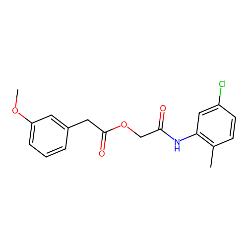 2-[(5-Chloro-2-methylphenyl)amino]-2-oxoethyl (3-methoxyphenyl)acetate structure