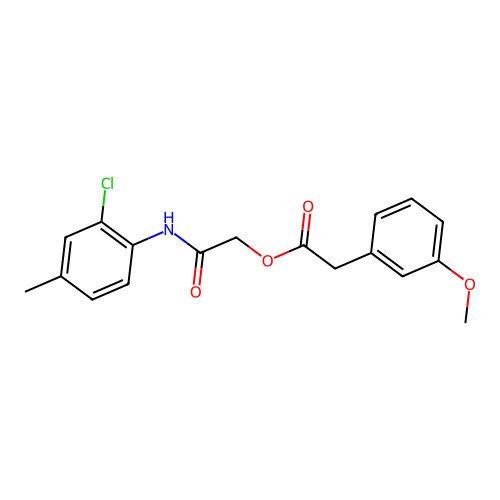 2-[(2-Chloro-4-methylphenyl)amino]-2-oxoethyl (3-methoxyphenyl)acetate structure