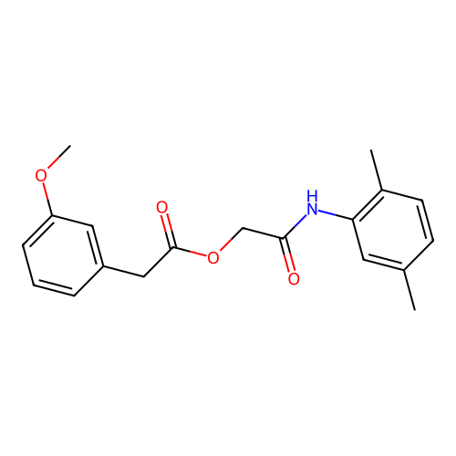 2-[(2,5-Dimethylphenyl)amino]-2-oxoethyl (3-methoxyphenyl)acetate structure
